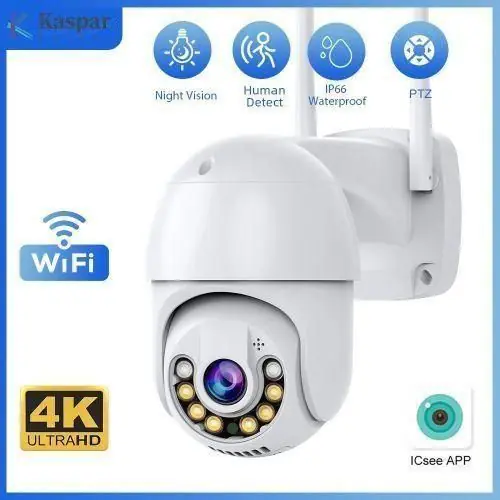 1 Caméra de Surveillance WiFi PTZ 4K Ultra HD